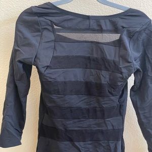 Black bodysuit with mesh back